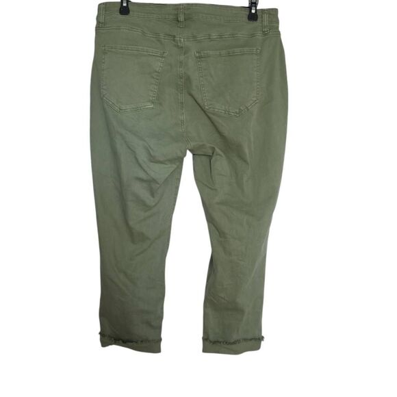 Kut From The Kloth Women’s Size 16W Green Amy Crop Straight Leg Jeans - Picture 4 of 5